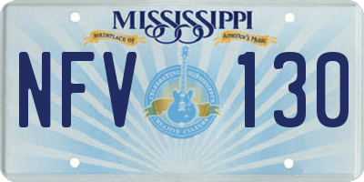MS license plate NFV130