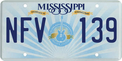 MS license plate NFV139