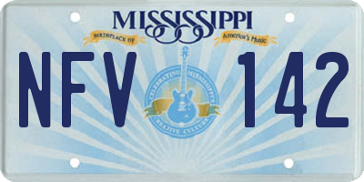 MS license plate NFV142