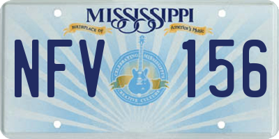 MS license plate NFV156