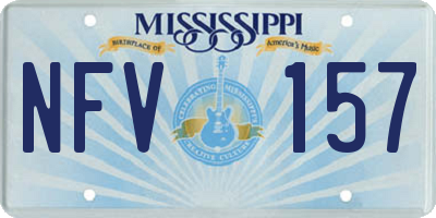 MS license plate NFV157