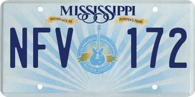 MS license plate NFV172