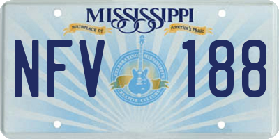 MS license plate NFV188