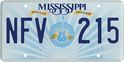 MS license plate NFV215