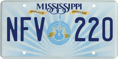 MS license plate NFV220