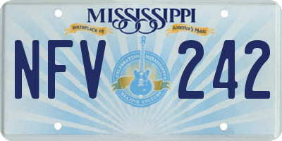 MS license plate NFV242