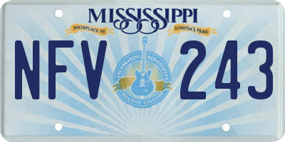 MS license plate NFV243