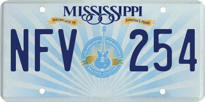 MS license plate NFV254