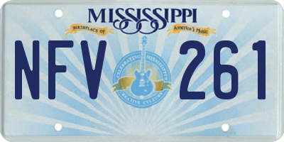 MS license plate NFV261