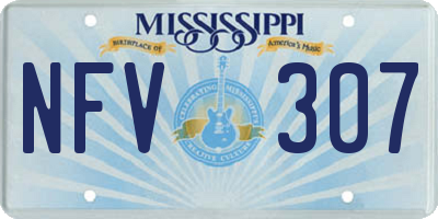 MS license plate NFV307