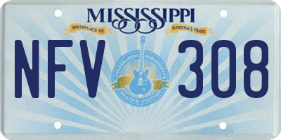 MS license plate NFV308