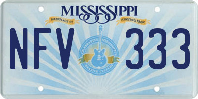 MS license plate NFV333