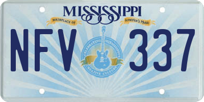 MS license plate NFV337
