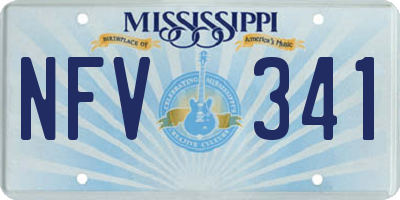 MS license plate NFV341