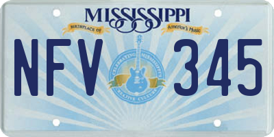 MS license plate NFV345