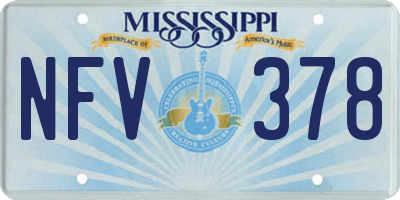 MS license plate NFV378