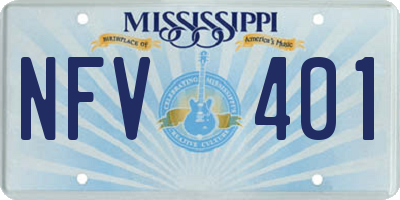 MS license plate NFV401