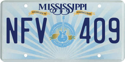 MS license plate NFV409