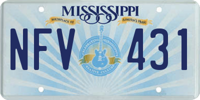 MS license plate NFV431