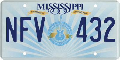 MS license plate NFV432
