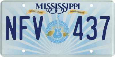 MS license plate NFV437