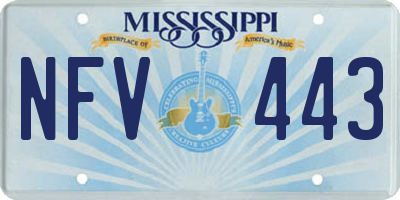 MS license plate NFV443