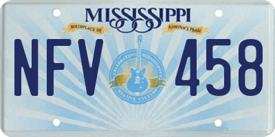 MS license plate NFV458