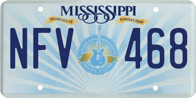 MS license plate NFV468