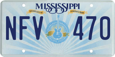 MS license plate NFV470