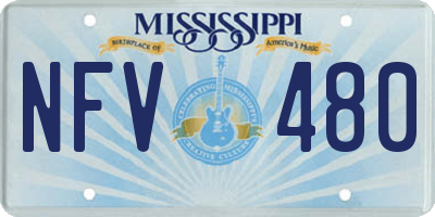 MS license plate NFV480