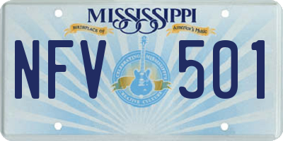 MS license plate NFV501