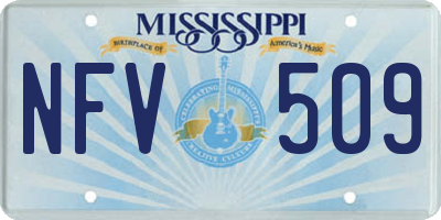 MS license plate NFV509