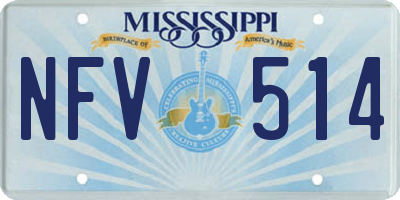 MS license plate NFV514