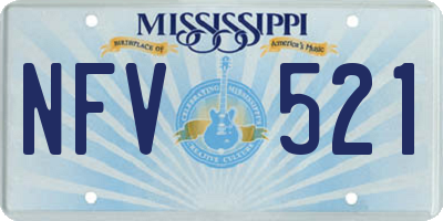 MS license plate NFV521