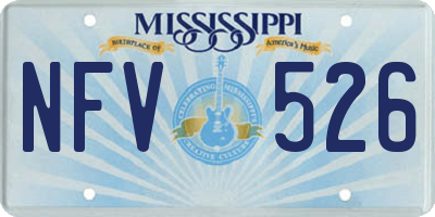 MS license plate NFV526