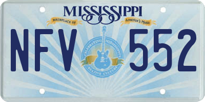 MS license plate NFV552