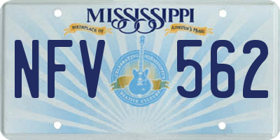 MS license plate NFV562