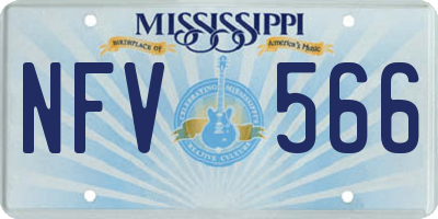 MS license plate NFV566