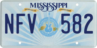 MS license plate NFV582