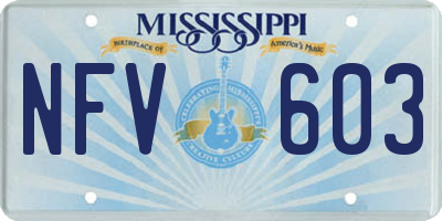 MS license plate NFV603