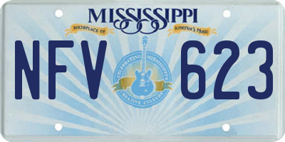 MS license plate NFV623