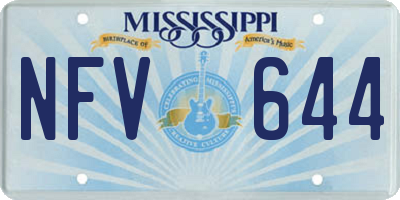 MS license plate NFV644