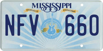 MS license plate NFV660
