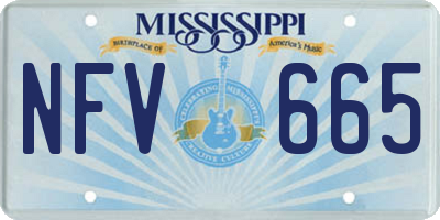 MS license plate NFV665