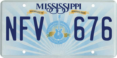 MS license plate NFV676