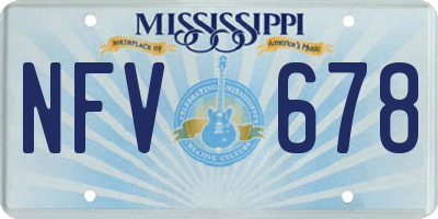 MS license plate NFV678
