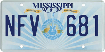 MS license plate NFV681