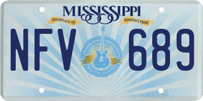MS license plate NFV689