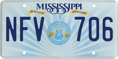 MS license plate NFV706