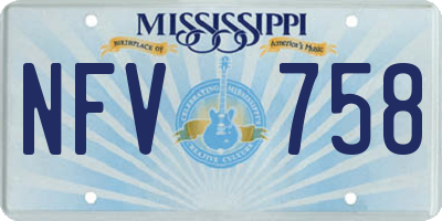 MS license plate NFV758